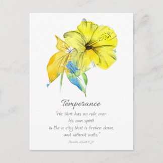 Galatians Fruit of the Spirit Scripture Hibiscus Postcard