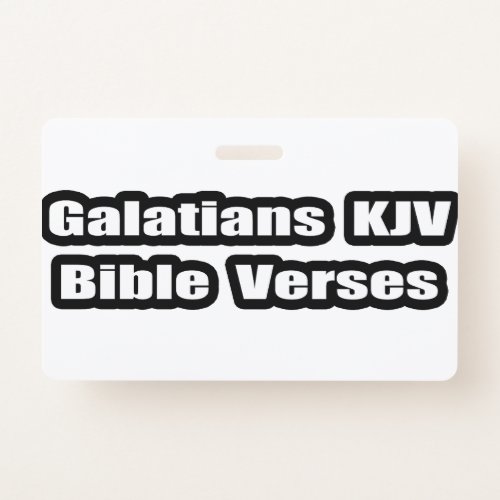 Galatians KJV Bible Verses Typography Badge