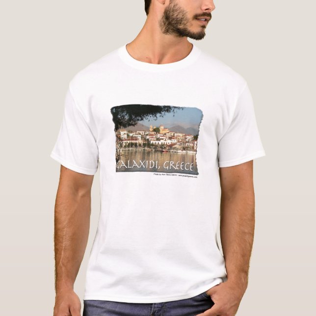 Galaxidi Harbor with Sailboats T-Shirt (Front)