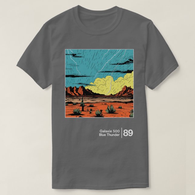 Galaxie 500 Blue Thunder Minimal Style Graphic Art T-Shirt (Design Front)