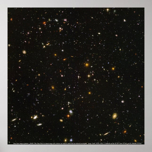 Galaxies, Deep Space image of galaxies Poster (Front)