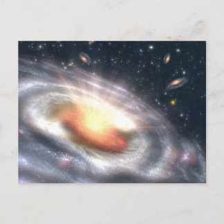 Galaxies in the sky postcard