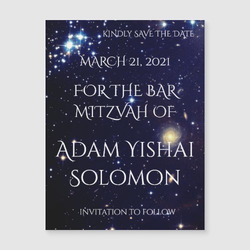 Galaxies Magnetic Save the Date Card