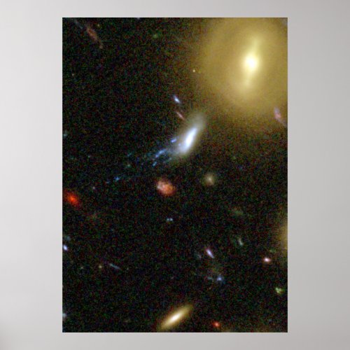 Galaxies Magnified by Galaxy Cluster Abell 1689s Poster