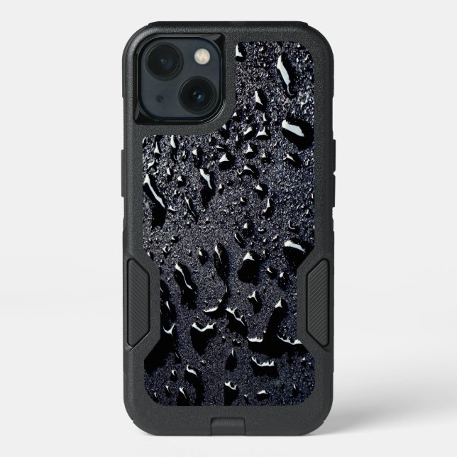 Galaxy 7 Case | Water Droplets on Black (Back)