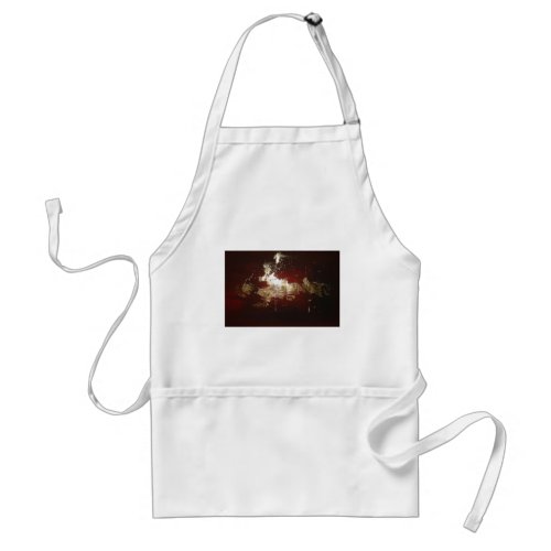 Galaxy _ Abstract Expressionist Red Brown Gold Adult Apron