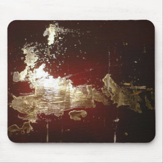 Galaxy - Abstract Expressionist Red Brown Gold Mouse Pad