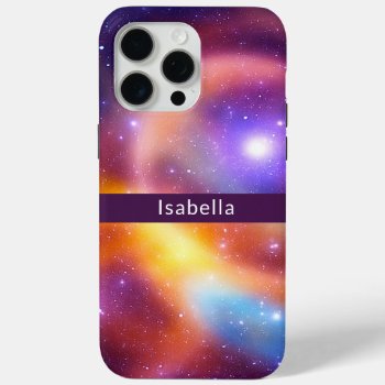 Galaxy Abstract Stars Cosmic Gases Your Name Iphone 15 Pro Max Case by galaxyofstars at Zazzle