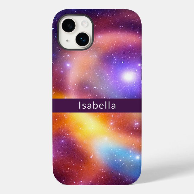 Galaxy Abstract Stars Cosmic Gases Your Name Case-Mate iPhone Case (Back)