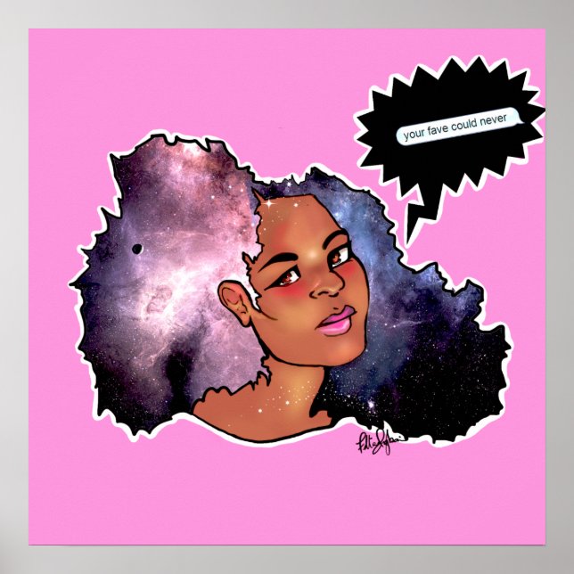 Galaxy Afro Poster (Front)
