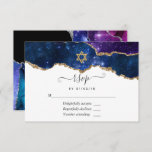 Galaxy Agate Bat Mitzvah RSVP Card<br><div class="desc">Galaxy faux glitter agate stone bat mitzvah rsvp card with elegant handwriting typography customizable to your event specifics.</div>