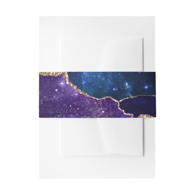 Galaxy Agate Invitation Belly Band (Front Example)