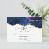 Galaxy Agate RSVP Card (Standing Front)