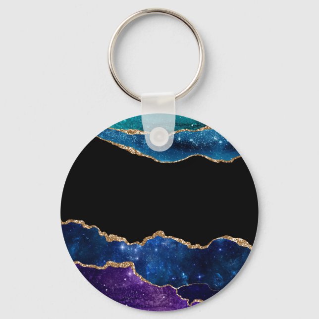Galaxy Agate Series Design 10 Keychain (Front)