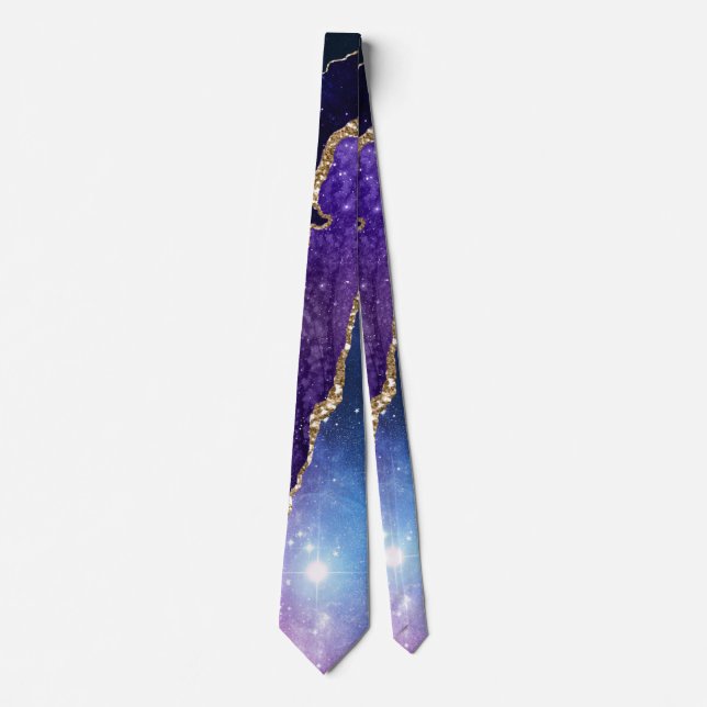 Galaxy Agate Series Design 13  Neck Tie (Front)