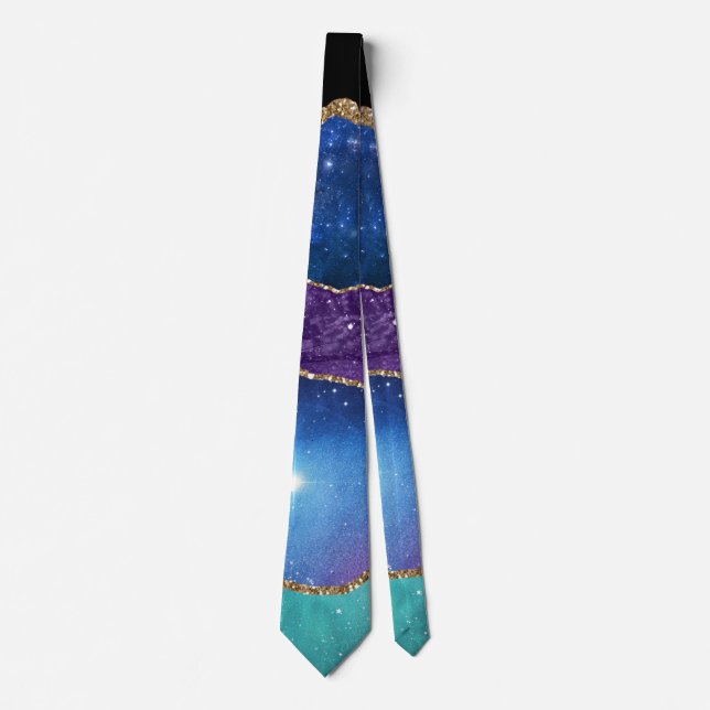 Galaxy Agate Series Design 13   Neck Tie (Front)