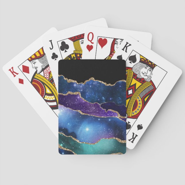 Galaxy Agate Series Design 13  Poker Cards (Back)