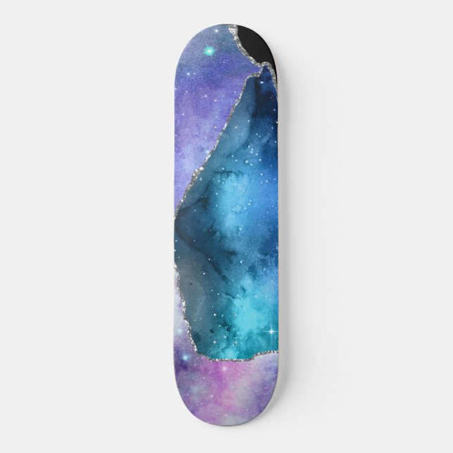 Galaxy Agate Series Design 17  Skateboard (Front)