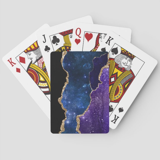 Galaxy Agate Series Design 1  Poker Cards (Back)