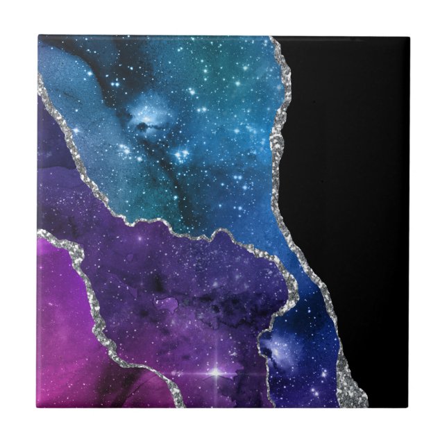 Galaxy Agate Series Design 23 Ceramic Tile (Front)