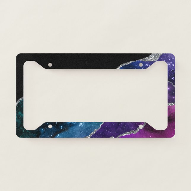 Galaxy Agate Series Design 23   License Plate Frame (Front)
