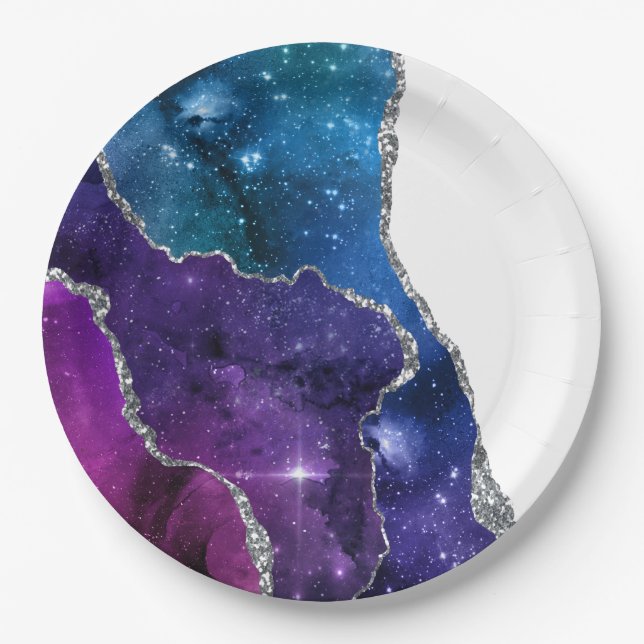 Galaxy Agate Series Design 23 Paper Plates (Front)