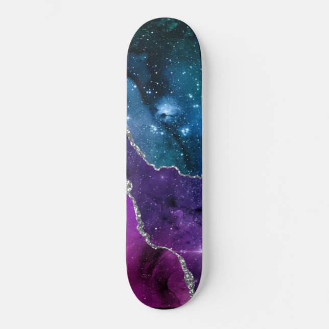 Galaxy Agate Series Design 23  Skateboard (Front)
