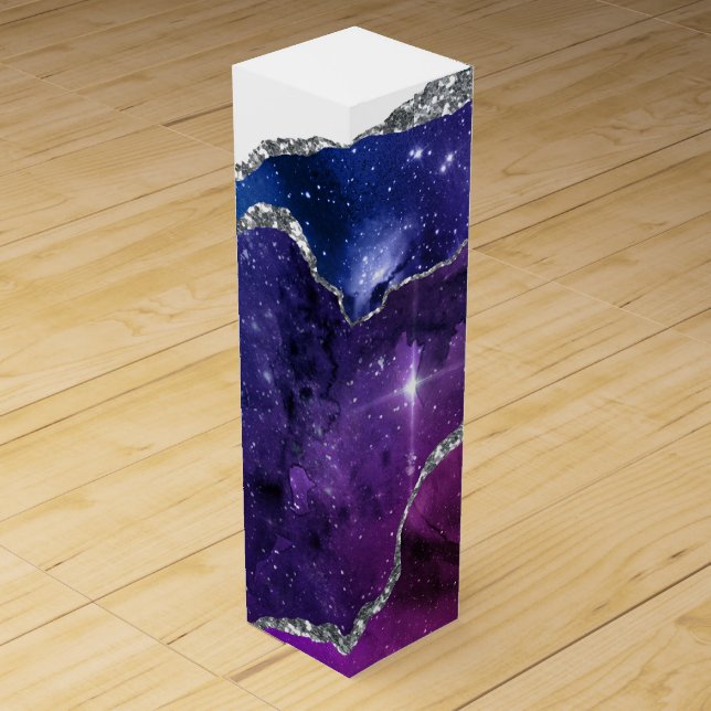 Galaxy Agate Series Design 23 Wine Box (Front)