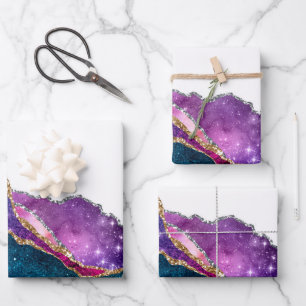 Galaxy Agate Series Design 6 Wrapping Paper Sheets