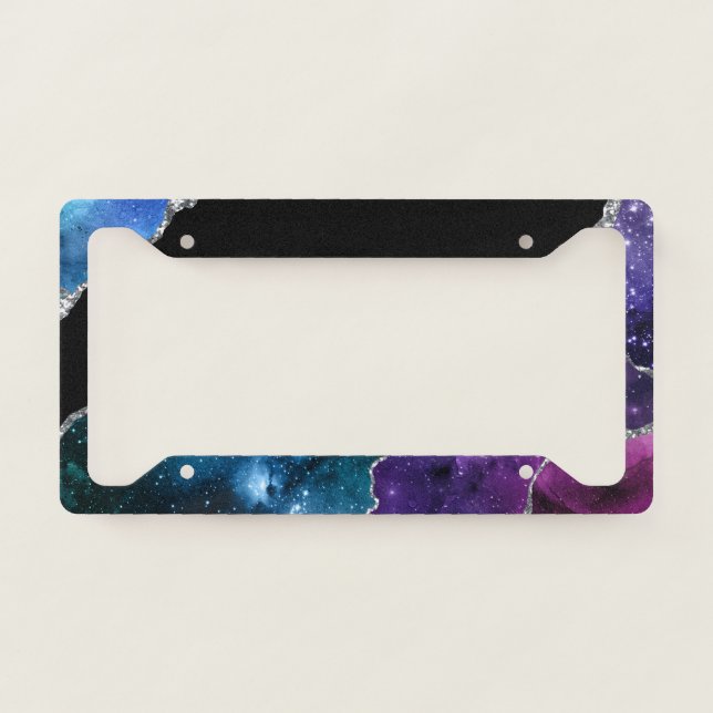 Galaxy Agate Series Design 9 License Plate Frame (Front)