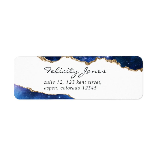 Galaxy Agate Stone Label (Front)