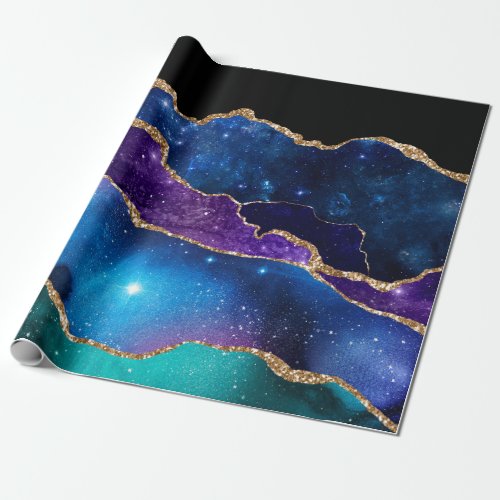 Galaxy Agate Stone Wrapping Paper