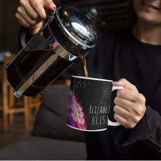 Galaxy Aquarius Personalized Zodiac Sign Coffee Mug