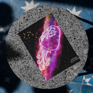 Galaxy Aquarius Personalized Zodiac Sign Postcard
