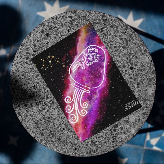 Galaxy Aquarius Personalized Zodiac Sign Postcard (Creator Uploaded)