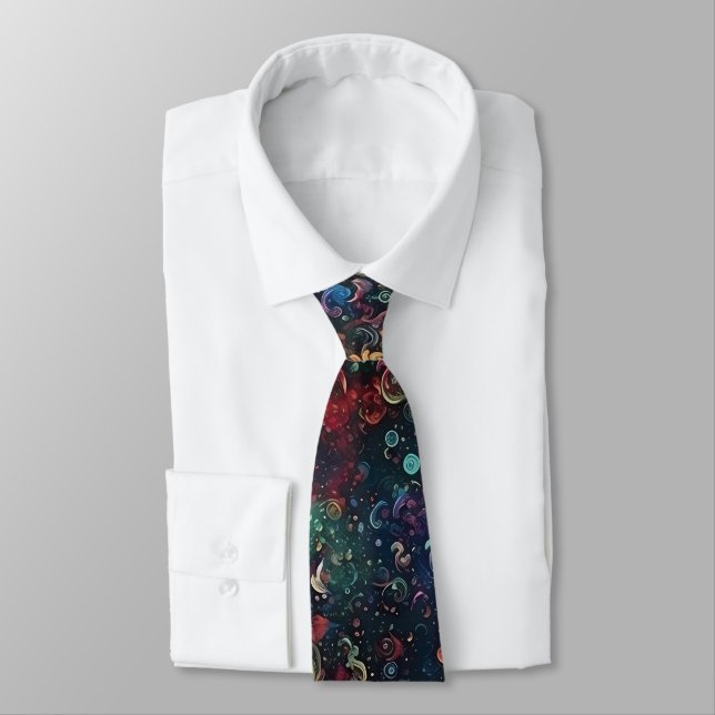 Galaxy Art Neck Tie (Tied)