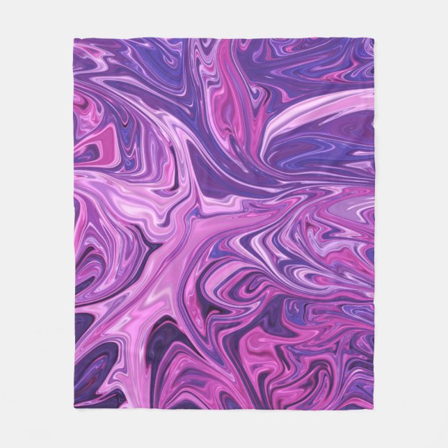Galaxy art pattern fleece blanket (Front)