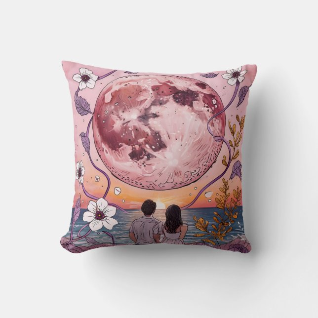 "Galaxy Art Throw Pillow | Cosmic Nebula Design (Front)