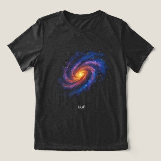Galaxy Artwork – Cosmic Spiral Space Illustration Tri-Blend Shirt