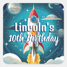 Galaxy Astronaut Space Shuttle Rocketship Birthday