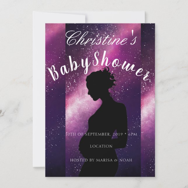 Galaxy Baby Shower Invitation (Front)
