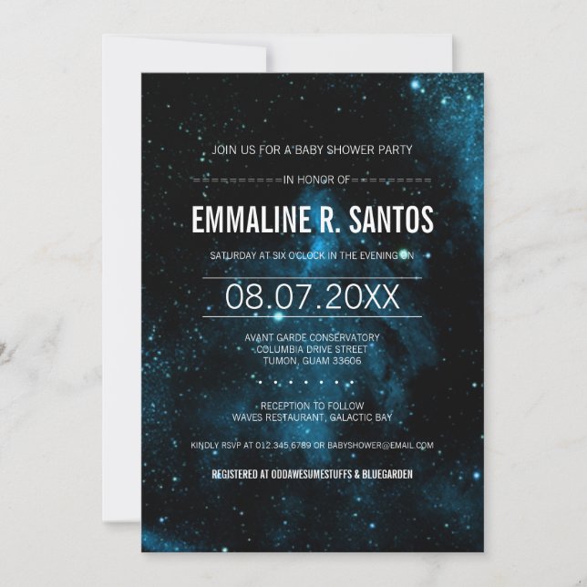 Galaxy Baby Shower Invite (Front)