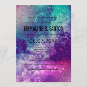 Galaxy Baby Shower Invite