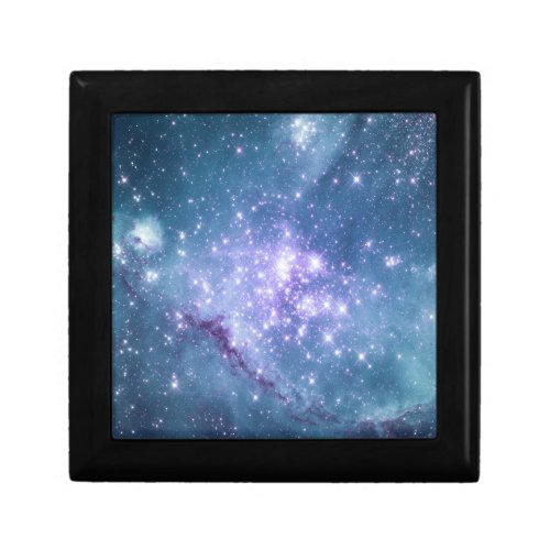 Galaxy Background _ Blue Gift Box