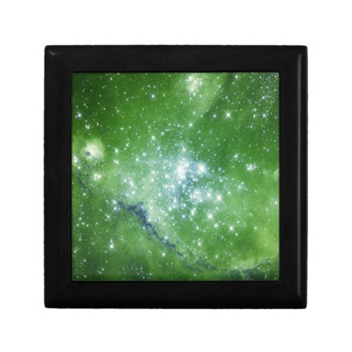 Galaxy Background _ Green  Gift Box