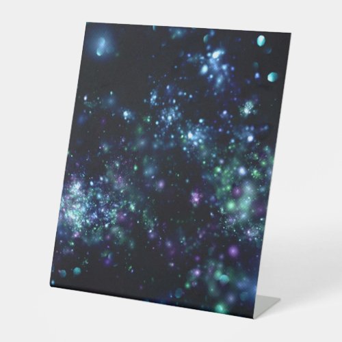 Galaxy Background Pedestal Sign