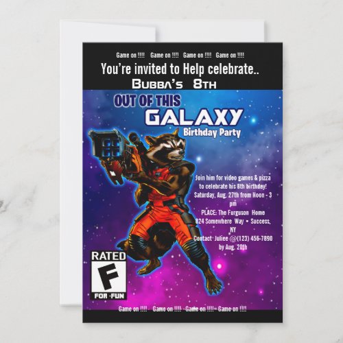 Galaxy birthday _customizable  invitation