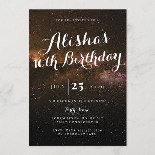 Galaxy Birthday Invitation