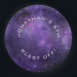 Galaxy Birthday | Purple Space | Planetarium Party Paper Plates<br><div class="desc">These personalized galaxy birthday paper plates feature a deep purple cosmic space background with stars and nebulae. Perfect for a space themed birthday party, planetarium celebration, science themed birthday, or astronomy inspired kids party. The modern curved typography adds a stylish futuristic look while keeping the design fun and kid-friendly. Customize...</div>