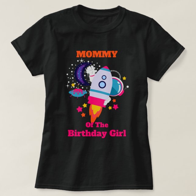 Galaxy Birthday Shirt Space Mommy (Design Front)